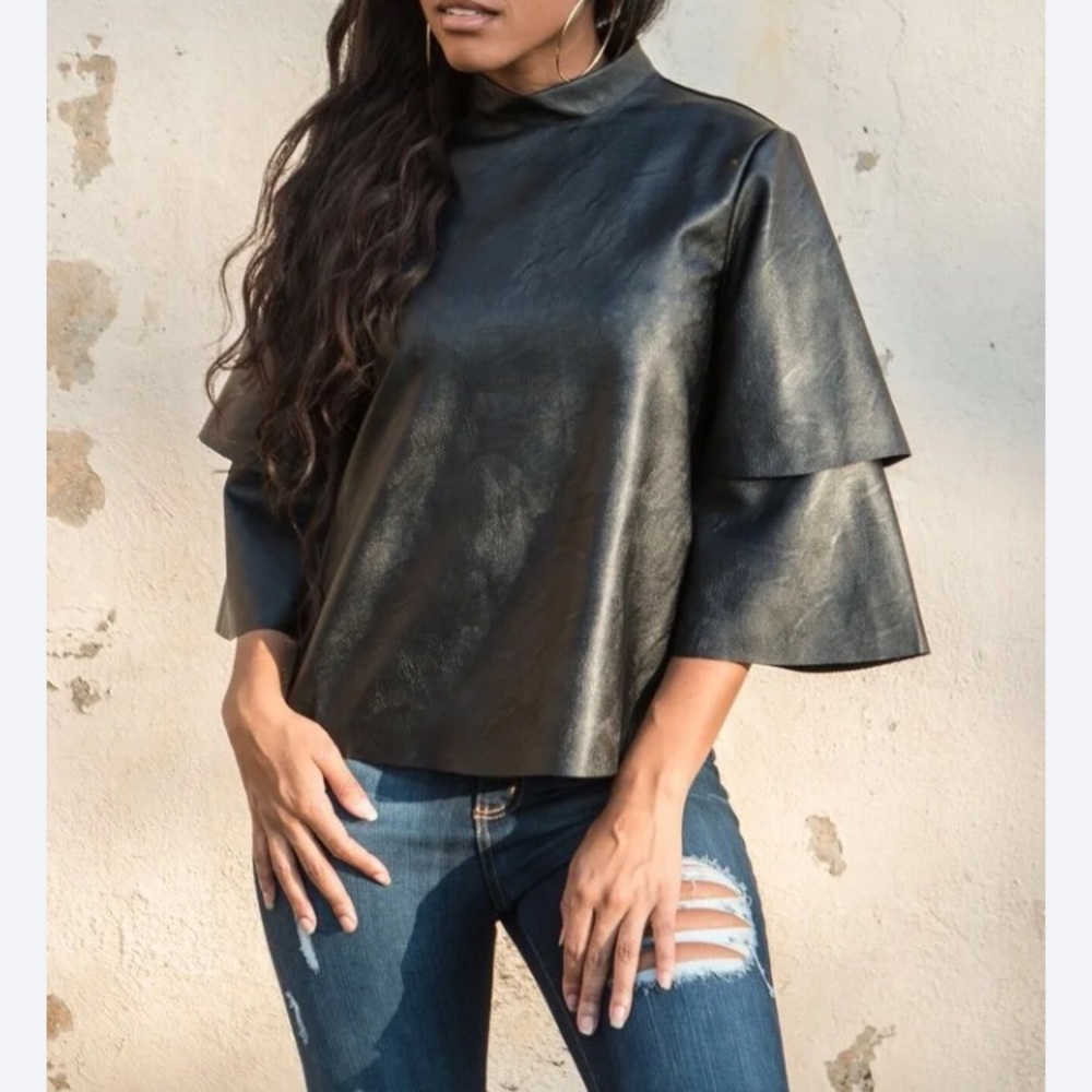 PU leather top
